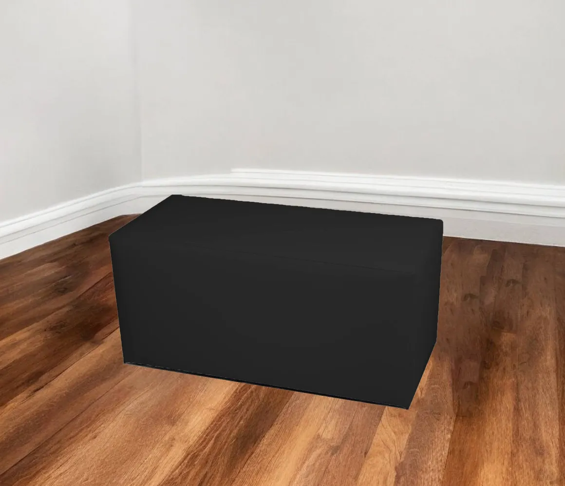 Pouf rettangolare nero 90x40x42h cm - Bucuresti