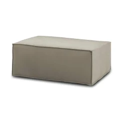 Salotto|Pouf > Dmora Pouf rettangolare tortora 100x70x43h cm - Assisi Grigio Tortora