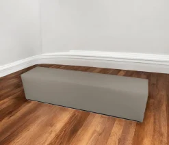 Salotto|Pouf > Dmora Pouf rettangolare tortora 80x70x43h cm - Avolasca Grigio Tortora