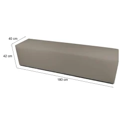 Salotto|Pouf > Dmora Pouf rettangolare tortora 80x70x43h cm - Avolasca Grigio Tortora