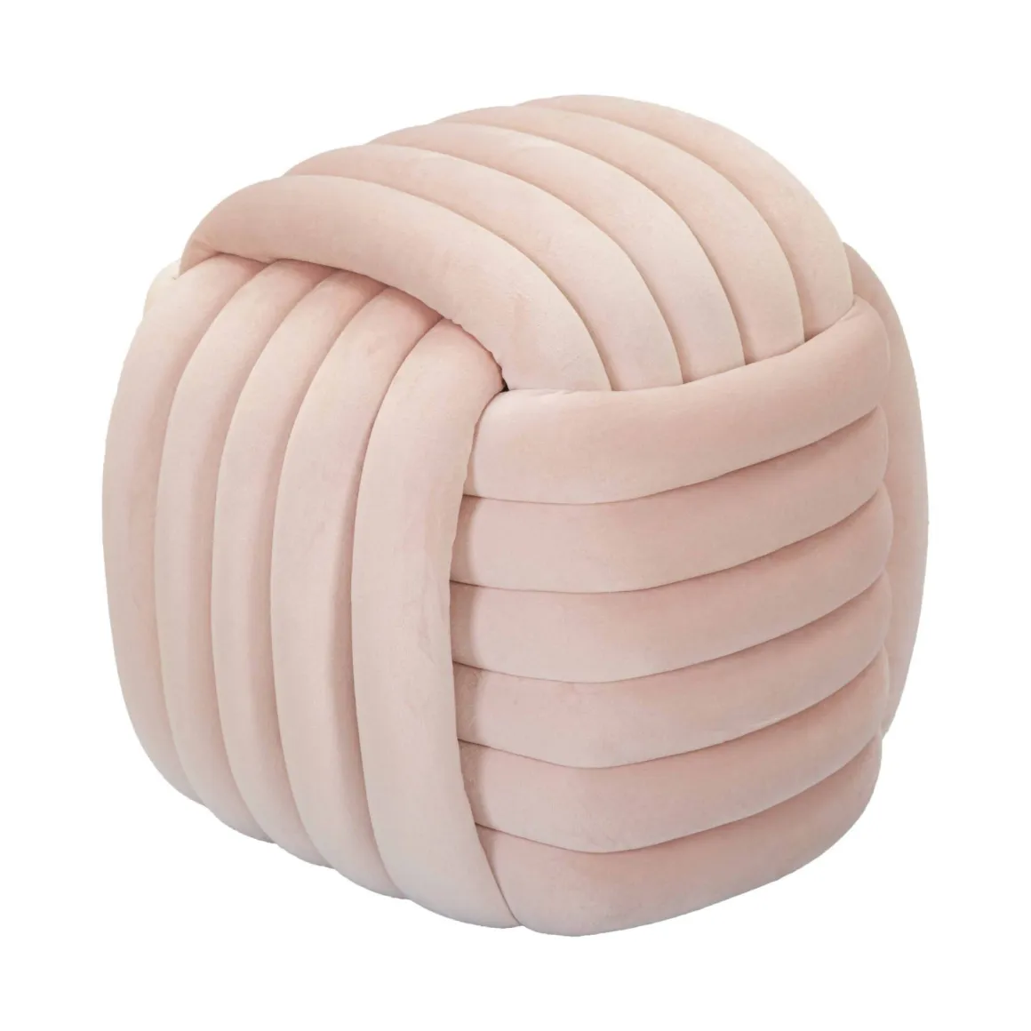 Pouf rotondo rosa 45x45x45h cm - Bozzente