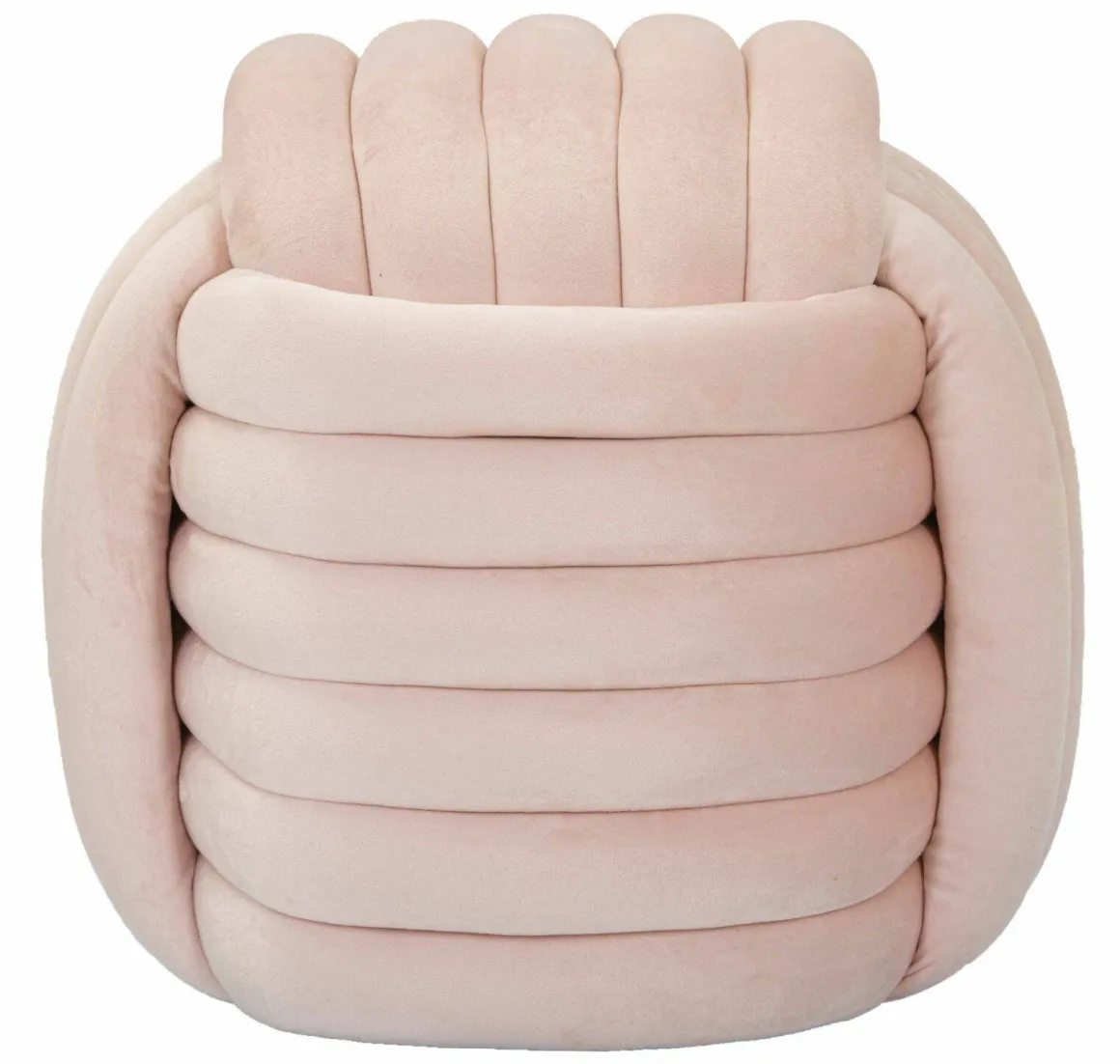 Pouf rotondo rosa 45x45x45h cm - Bozzente