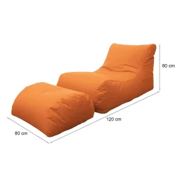 Pouf sacco arancione 120x80x60h cm - Alton
