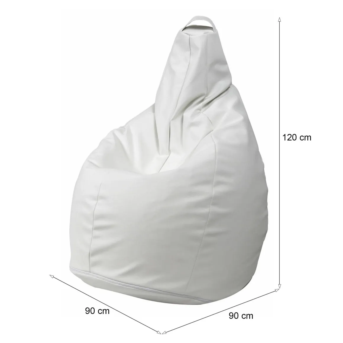 Pouf sacco bianco 90x90x120h cm - Agordo