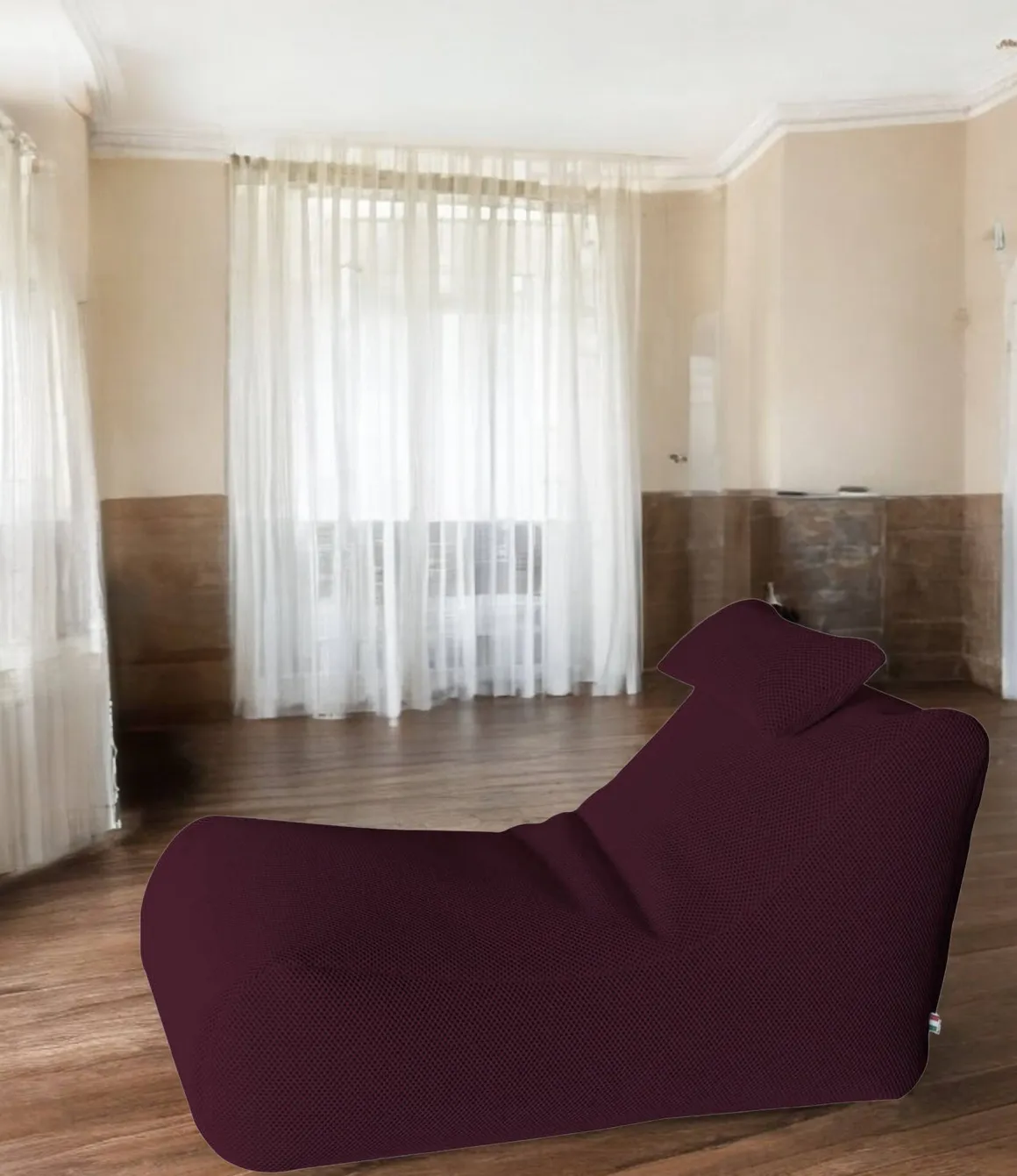 Pouf sacco bordeaux 70x120x65h cm - ??hck