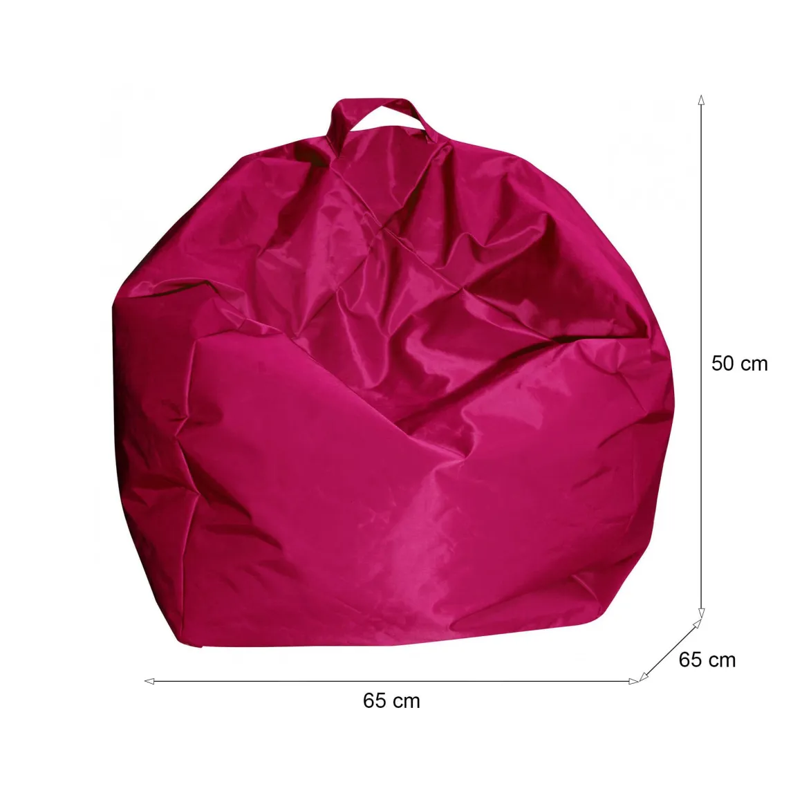 Pouf sacco fucsia 65x65x50h cm - Ascia