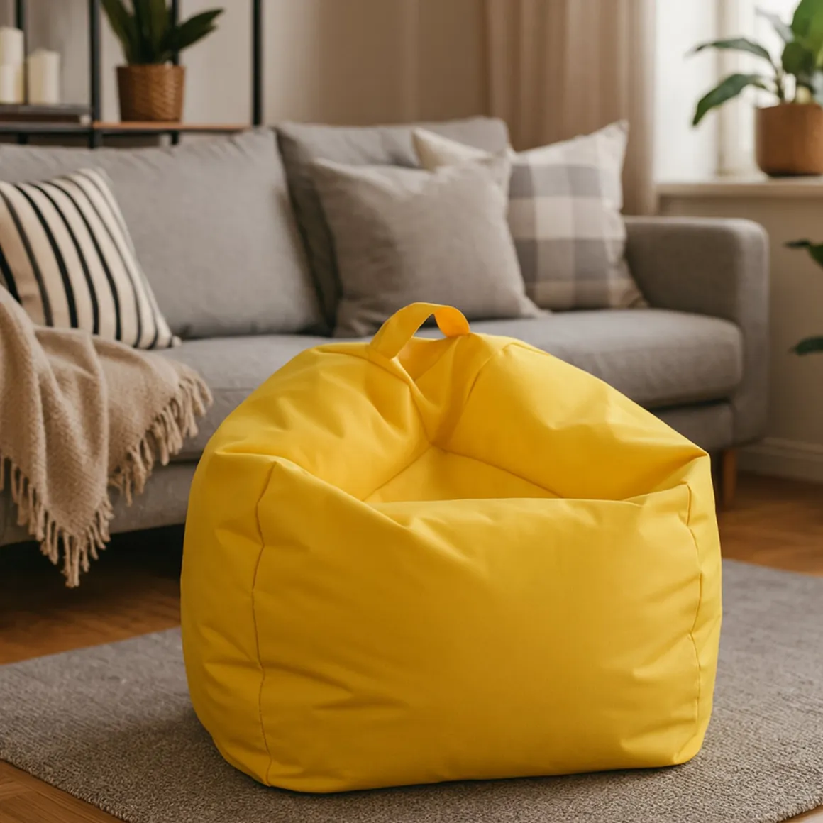 Pouf sacco giallo 65x65x50h cm - Ascia