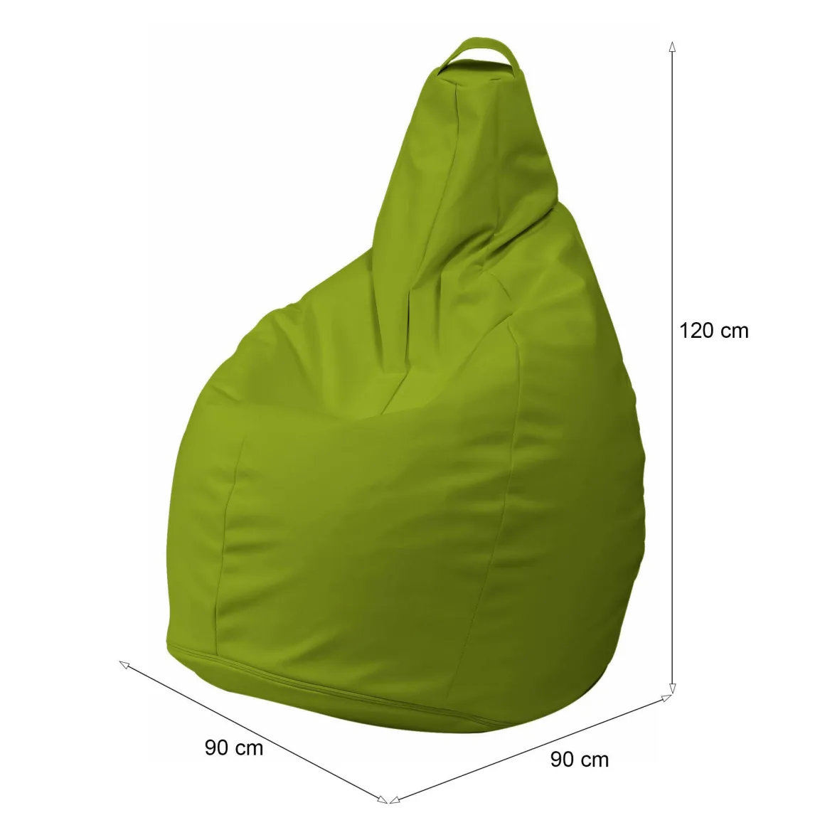 Pouf sacco giallo 90x90x120h cm - Aunter