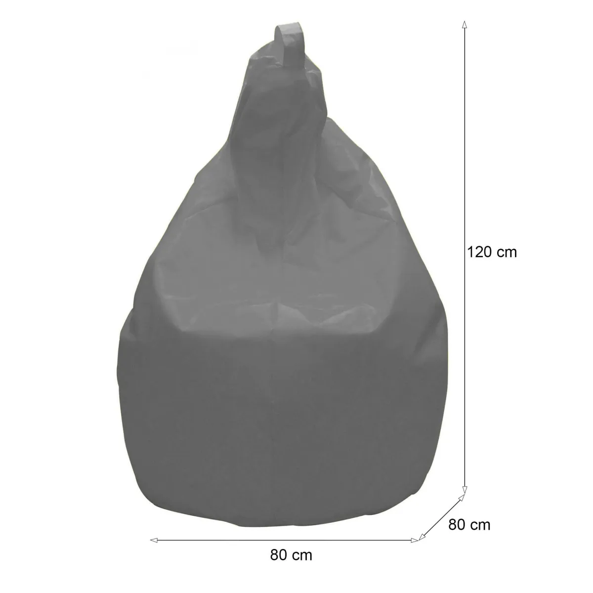 Pouf > Dmora Pouf sacco 80x80x120h cm - Angillina Grigio