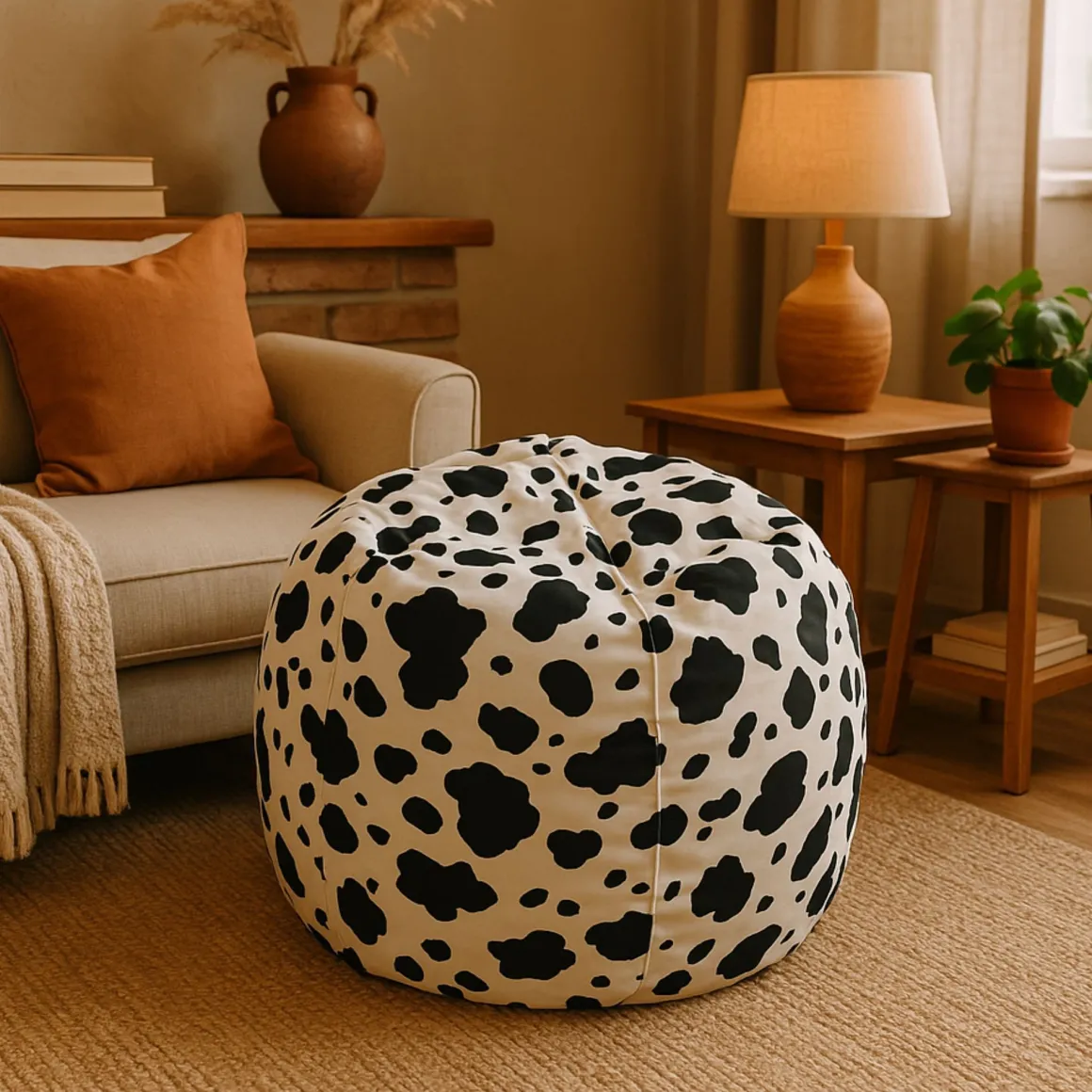 Pouf sacco mucca 80x80x120h cm - Lorenza