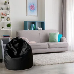 Pouf sacco nero ecopelle 70x70x110h cm - Alez