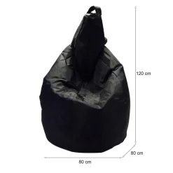 Pouf > Dmora Pouf sacco 80x80x120h cm - Angillina Nero