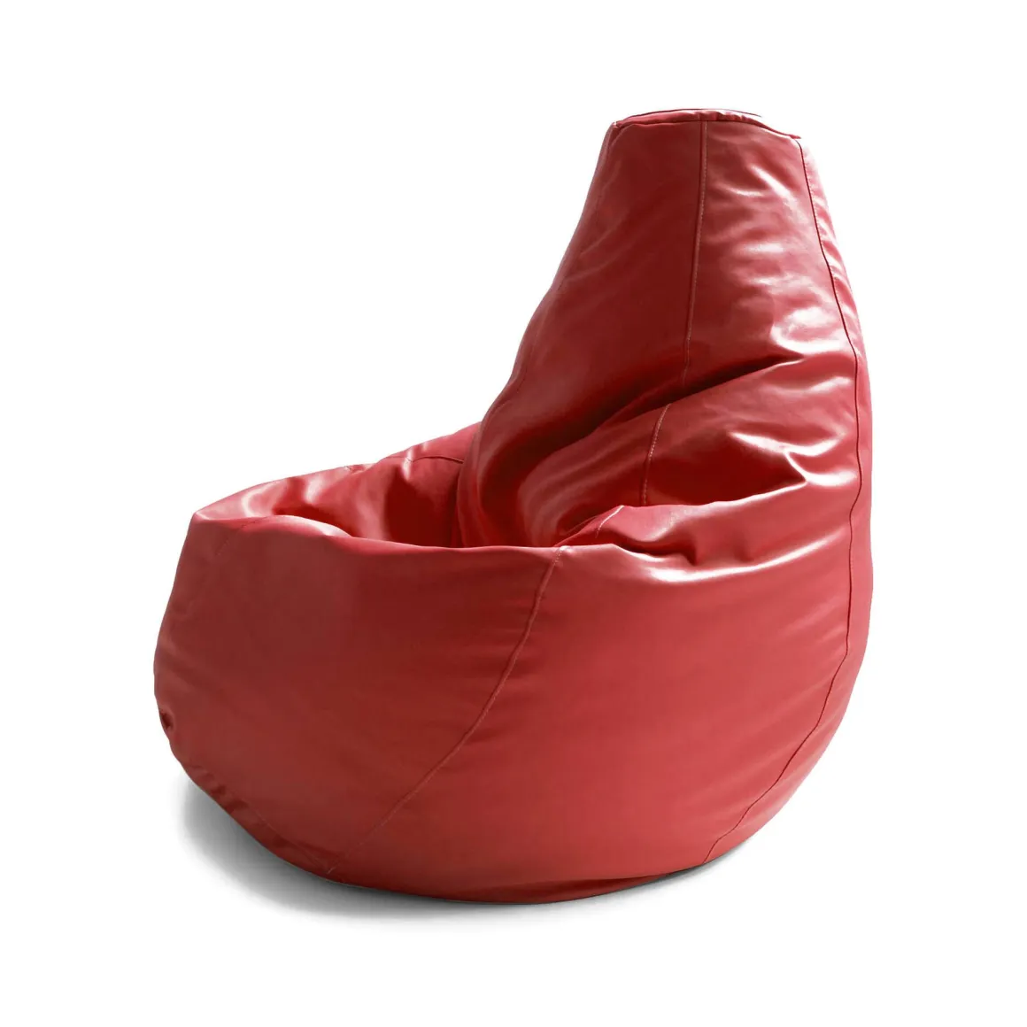Pouf sacco rosso ecopelle 70x70x110h cm - Asino