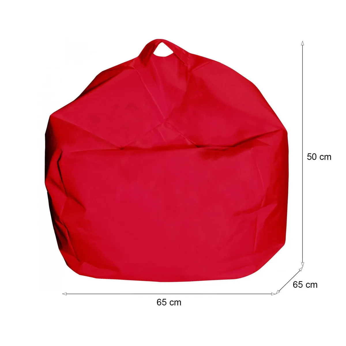 Pouf > Dmora Pouf sacco 65x65x50h cm - Ascia Rosso