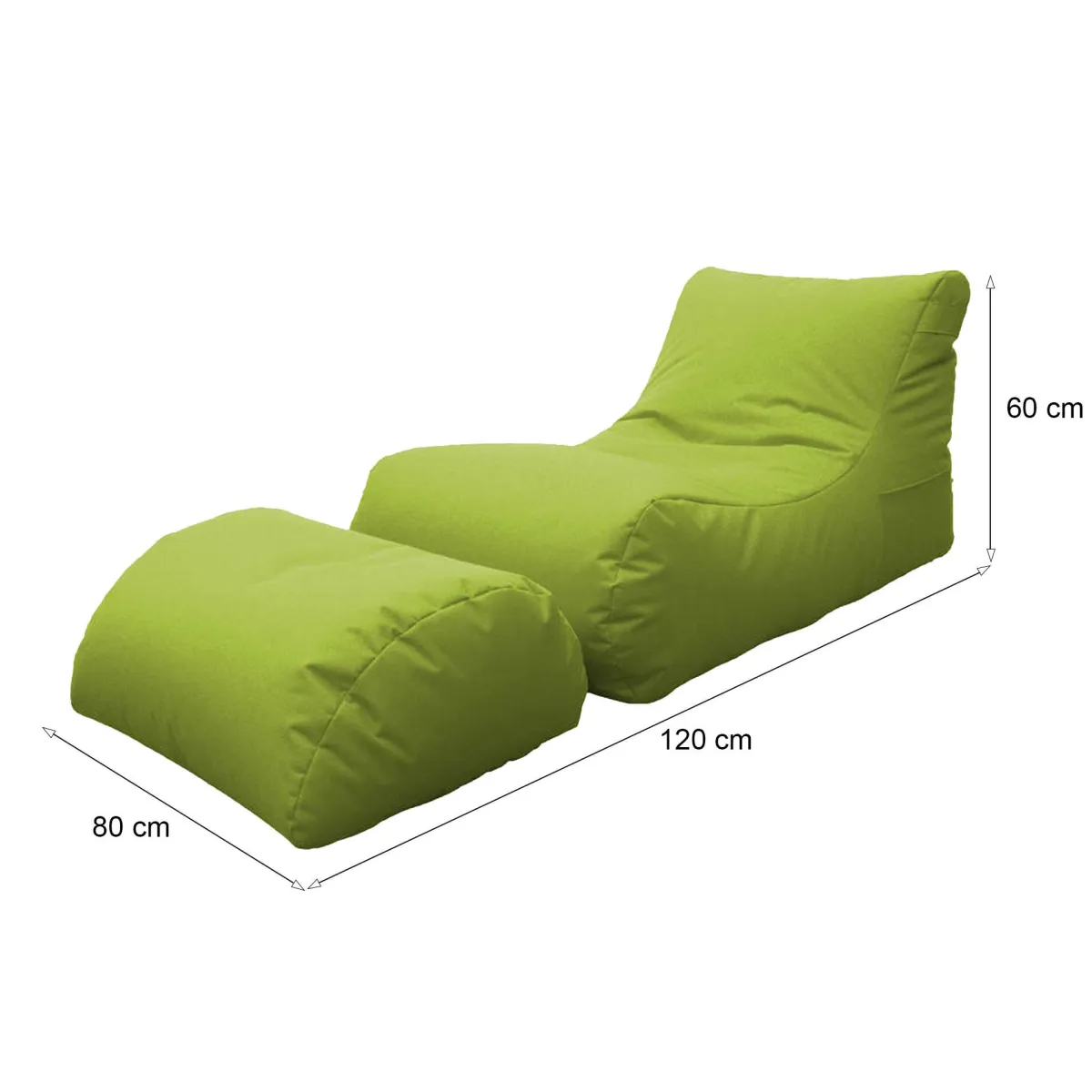 Pouf > Dmora Pouf sacco 120x80x60h cm - Alton Verde