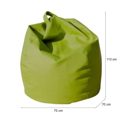 Pouf sacco verde 70x70x110h cm - Azelia