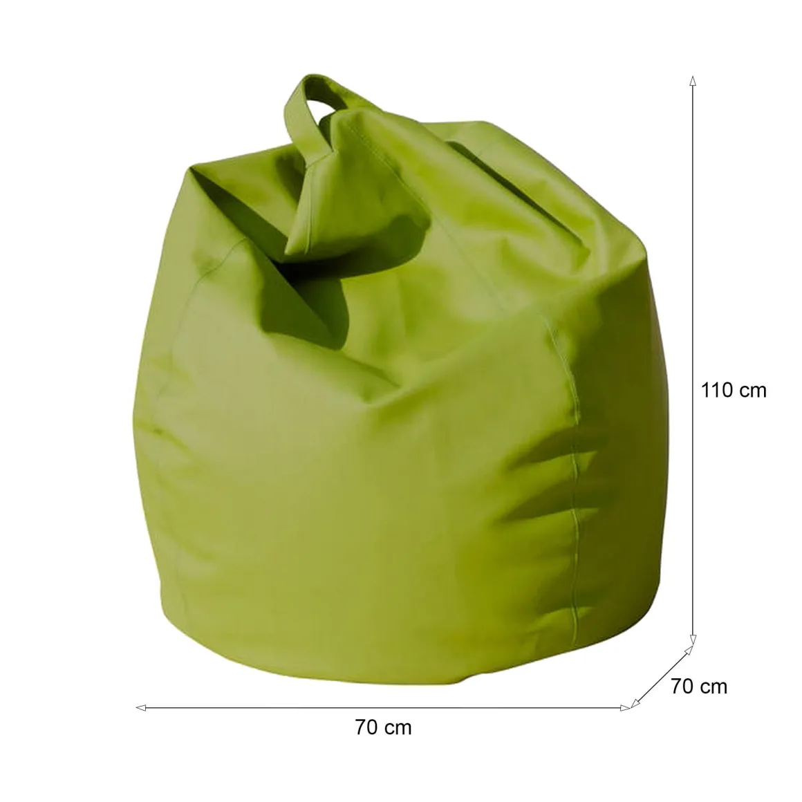 Pouf sacco verde 70x70x110h cm - Azelia