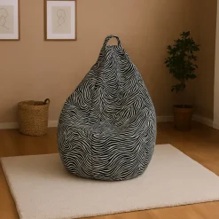 Pouf sacco zebrato 80x80x120h cm - Maristella