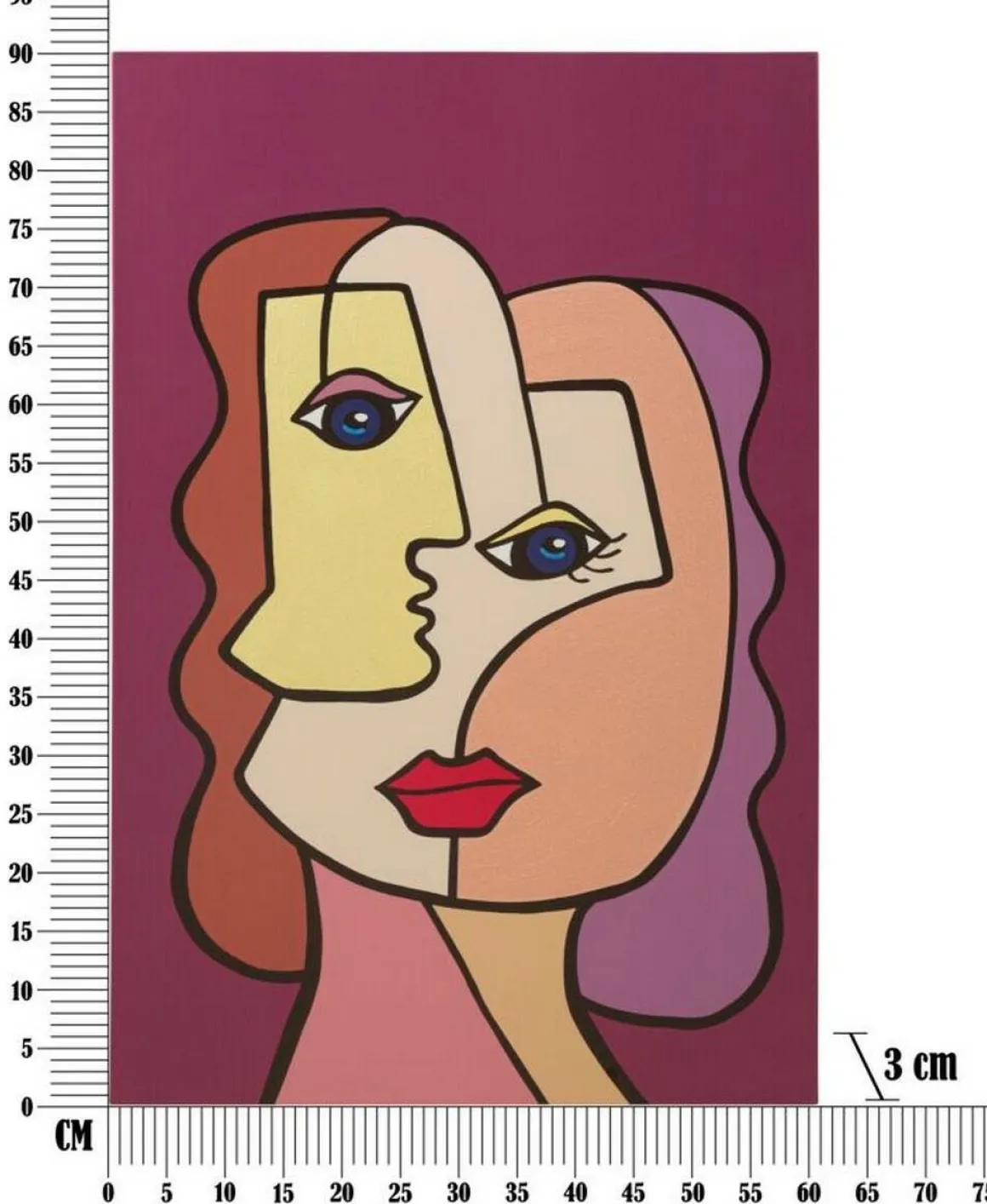 Quadro Andy, 60x3 h90 cm, Multicolore