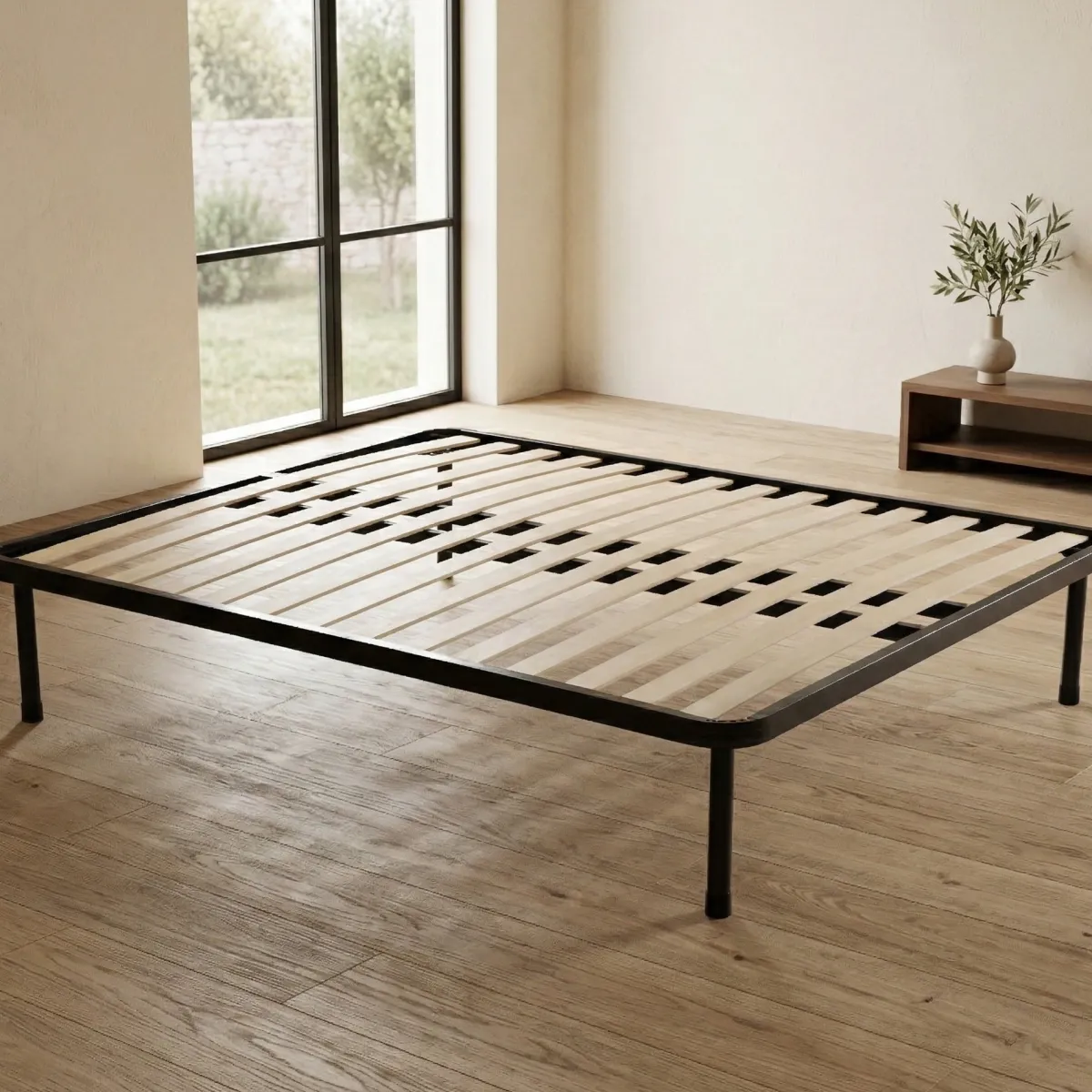 Reti Letto Matrimoniali|Camera Da Letto > Dmora Rete letto matrimoniale Pesci, 100% Made in Italy, 160x190h30 cm Nero