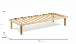 Rete letto matrimoniale Pietra, 100% Made in Italy, Cm 160x190h 31