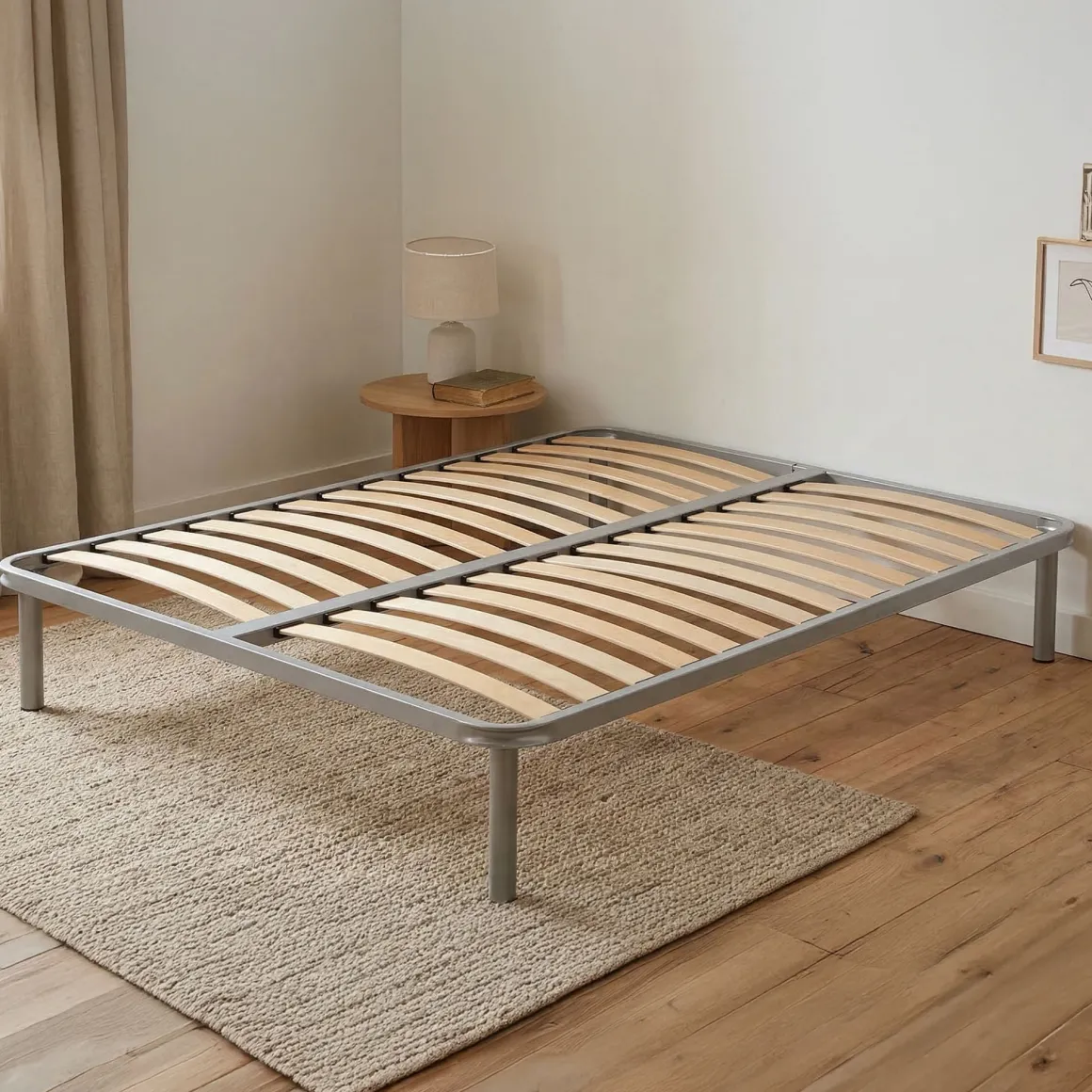 Reti Letto Piazza E Mezza|Camera Da Letto > Dmora Rete letto piazza e mezza Annaelena, 100% Made in Italy, Cm 120x200h34 Grigio