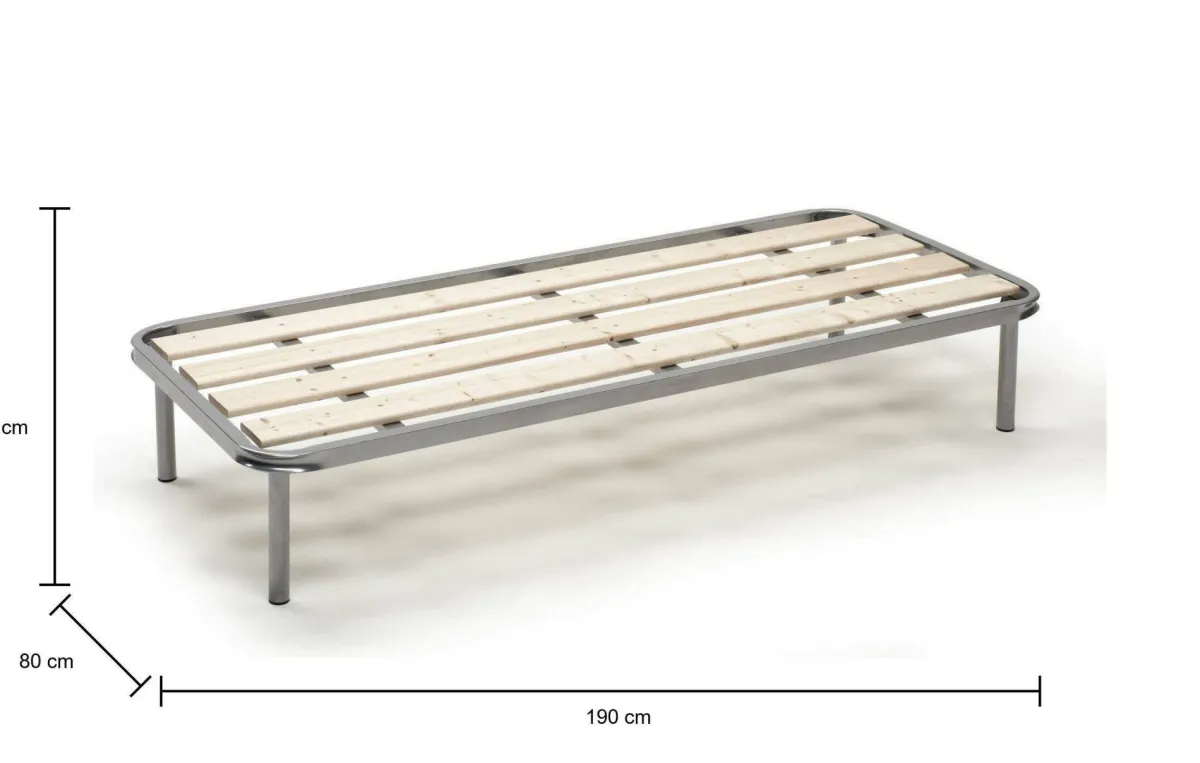 Reti Letto Singole|Camera Da Letto > Dmora Rete letto singolo Alsa, 100% Made in Italy, Cm 80x190h 31 Grigio
