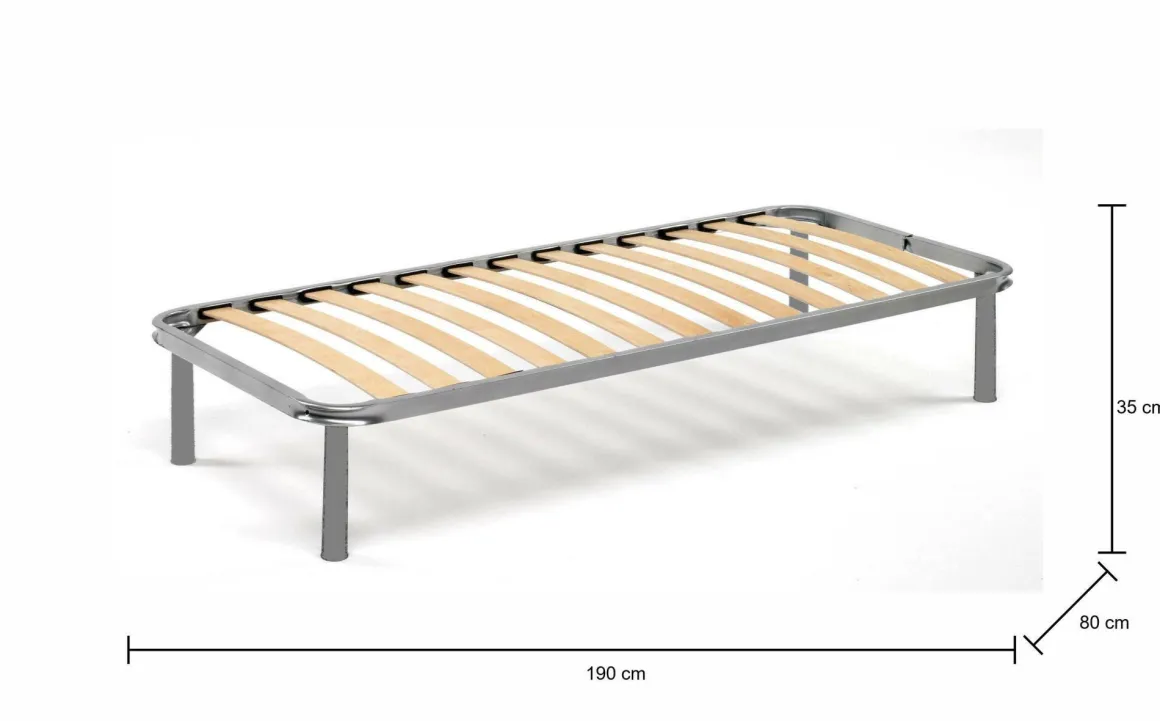 Reti Letto Singole|Camera Da Letto > Dmora Rete letto singolo Amammata, 100% Made in Italy, Cm 80x200h 34 Grigio