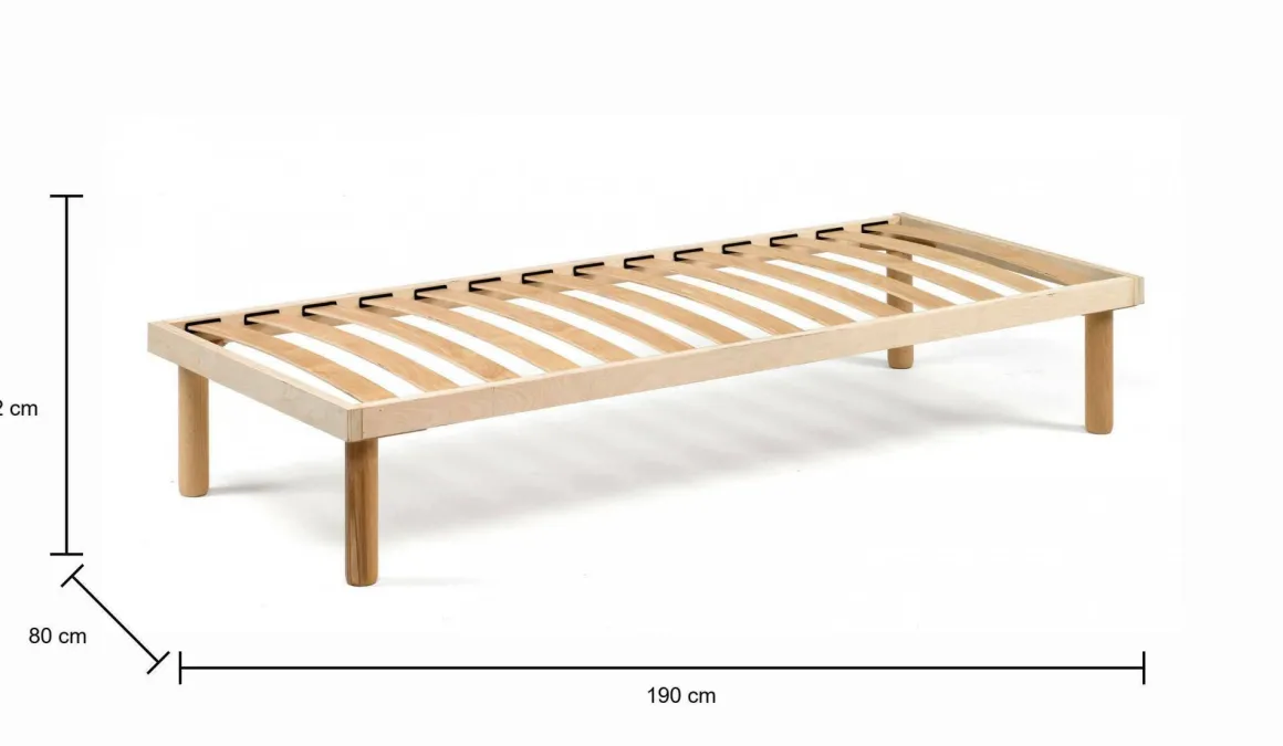 Rete letto singolo Ansa, 100% Made in Italy, Cm 80x190h 31