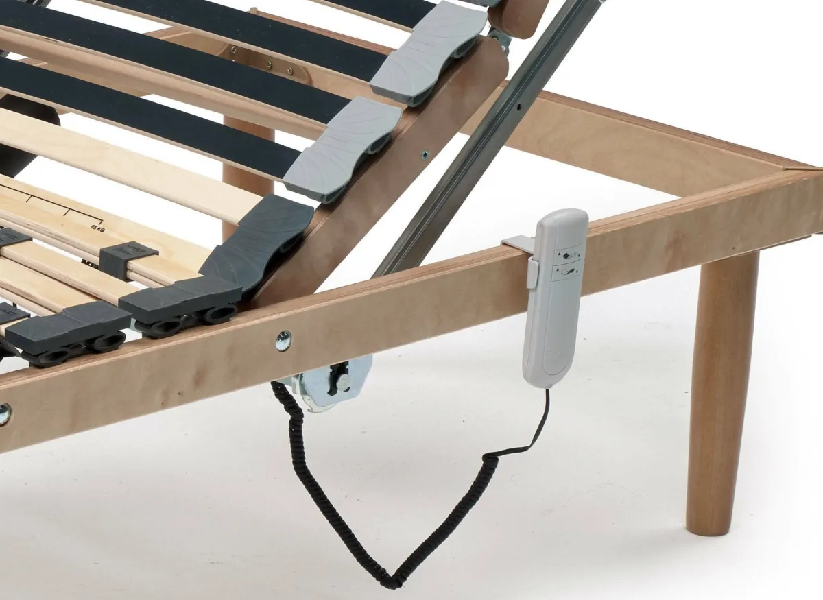 Reti Letto Singole|Camera Da Letto > Dmora Rete letto singolo Arby, Rete ortopedica reclinabile motorizzata, Cm 80x190h 34 Marrone