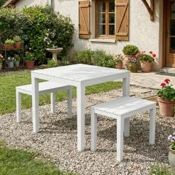 Set Da Esterno|Outdoor > Dmora Salotto da esterno panchine - Alambico Bianco