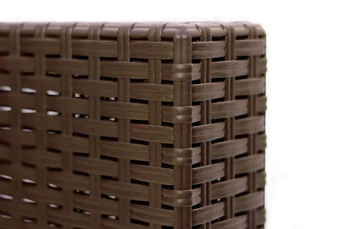 Salotto da esterno 5 posti e 1 tavolo effetto rattan marrone - Admiral