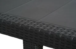 Set Da Esterno|Outdoor > Dmora Salotto da esterno 4 sedie e tavolo allungabile antracite - Arret Nero Antracite