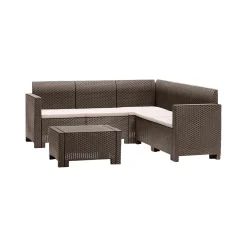 Set Da Esterno|Salotti Da Giardino > Dmora Salotto da giardino divano tortora - Somnus Grigio Tortora