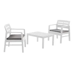 Salotto da giardino 2 poltrone bianco - Alfio