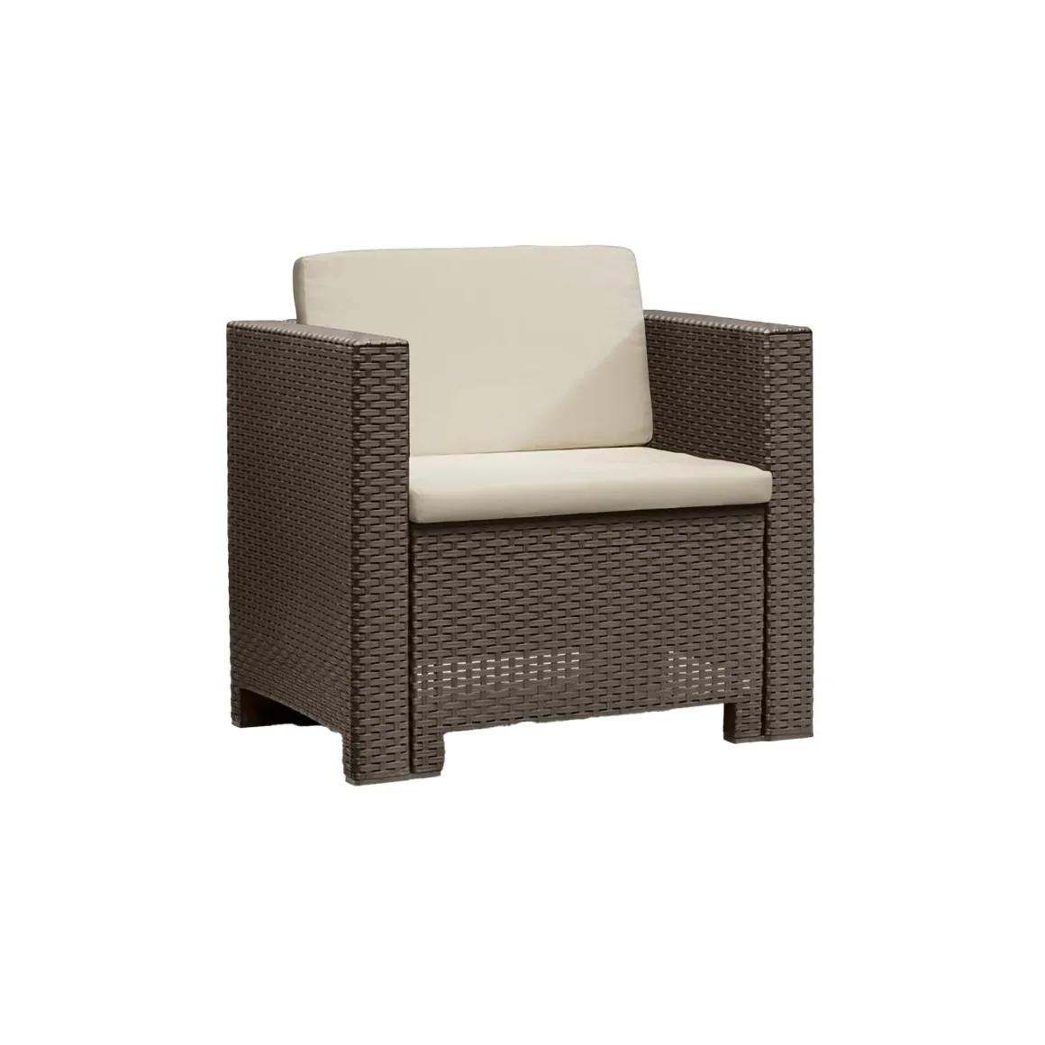 Set Da Esterno|Salotti Da Giardino > Dmora Salotto da giardino 2 posti e 1 tavolo tortora - Brooks Grigio Tortora