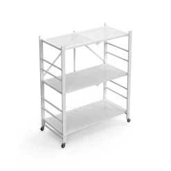 Scaffali|Armadi Da Esterno > Dmora Scaffali Ruote 3 Ripiani, Peso Supportato 40 kg - Cossato Bianco