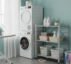 Scaffali|Armadi Da Esterno > Dmora Scaffali Ruote 3 Ripiani, Peso Supportato 40 kg - Cossato Grigio