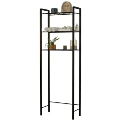 Scaffali|Armadi Da Esterno > Dmora Scaffali 3 Ripiani 52x24x150h cm, - Maniace Nero