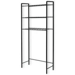 Scaffali Nero 3 Ripiani 68x24x150h cm, - Modolo