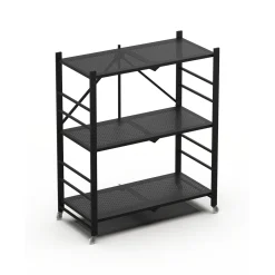 Scaffali|Armadi Da Esterno > Dmora Scaffali Ruote 3 Ripiani, Peso Supportato 40 kg - Cossato Nero