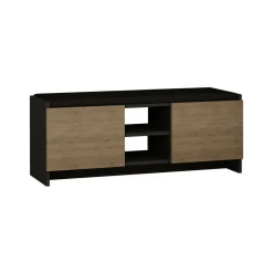Bagno|Scarpiere > Dmora Scarpiera 2 ante antracite e rovere 110x43h cm - Axar Marrone Rovere, Nero Antracite