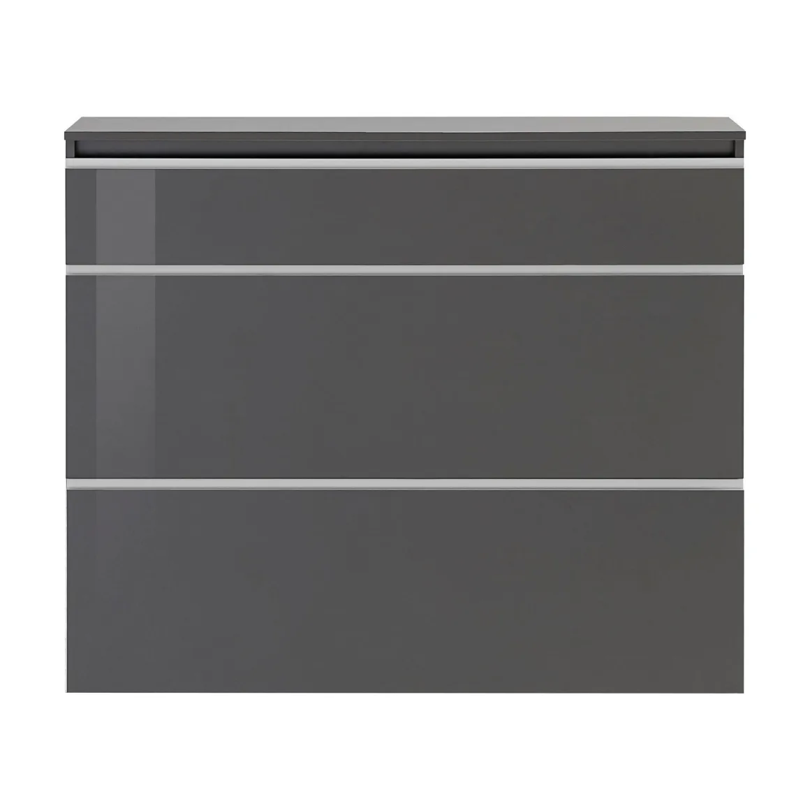 Scarpiera 3 ante antracite lucida 120x108h cm - Amuri