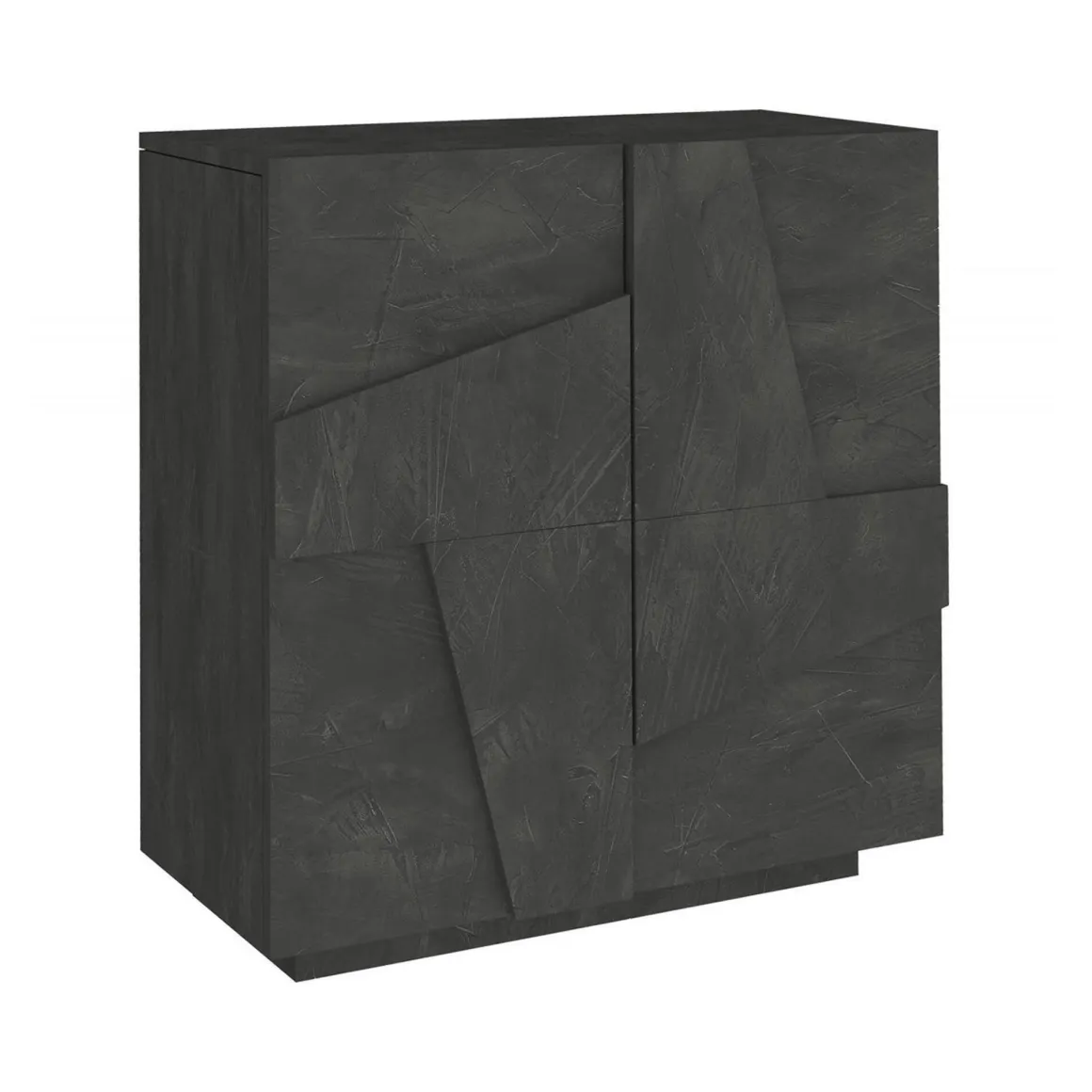 Bagno|Scarpiere > Dmora Scarpiera 2 ante ardesia 84x100h cm - Adriatica Grigio Ardesia
