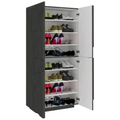 Bagno|Scarpiere > Dmora Scarpiera 4 ante ardesia 81x167h cm - Archibal Grigio Ardesia