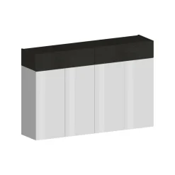 Bagno|Ingresso > Dmora Scarpiera 6 ante ardesia 154x100h cm - Are Grigio Ardesia