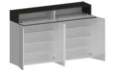 Bagno|Ingresso > Dmora Scarpiera 6 ante ardesia 154x100h cm - Are Grigio Ardesia