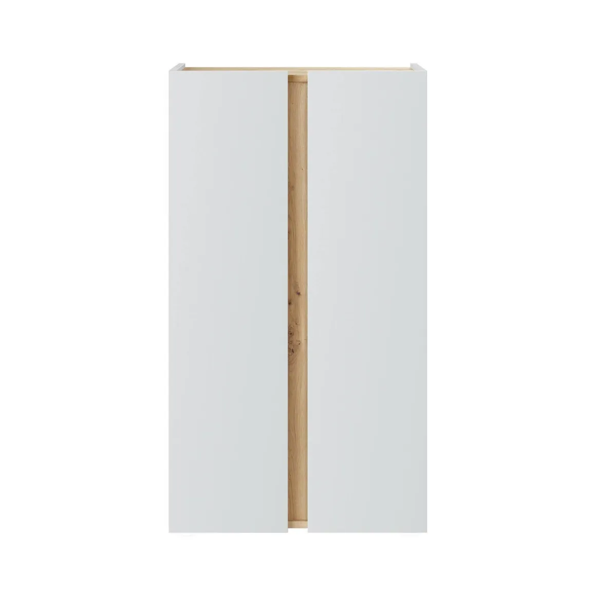 Scarpiera 2 ante bianca e legno 56x102h cm ripiani regolabili - Gotto