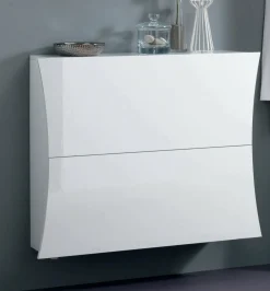 Scarpiera 2 ante bianca lucida 101x82h cm - Kronos