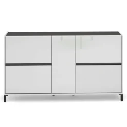 Scarpiere > Dmora Scarpiera 5 ante bianca lucida 169x94h cm - Madi Bianco Lucido